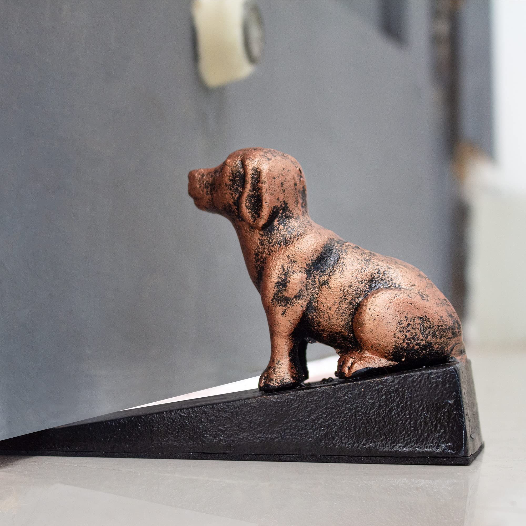 Heavy Duty Cast Iron Cute Dog Door Stops view 5