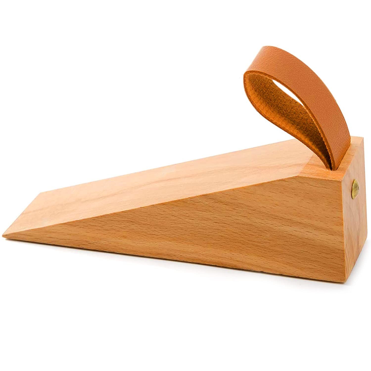 Wood Door Stopper, Solid Wooden Non-Slip Door Wedges, Sturdy and Durable Door