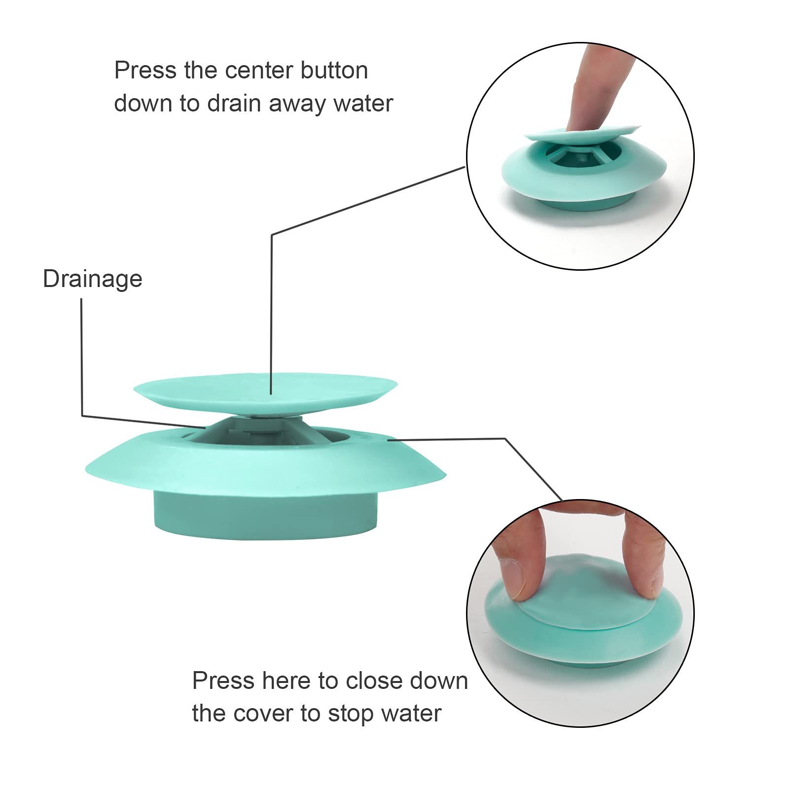 5 Packs Sink Stopper Silicone Bathtub Stopper view 4