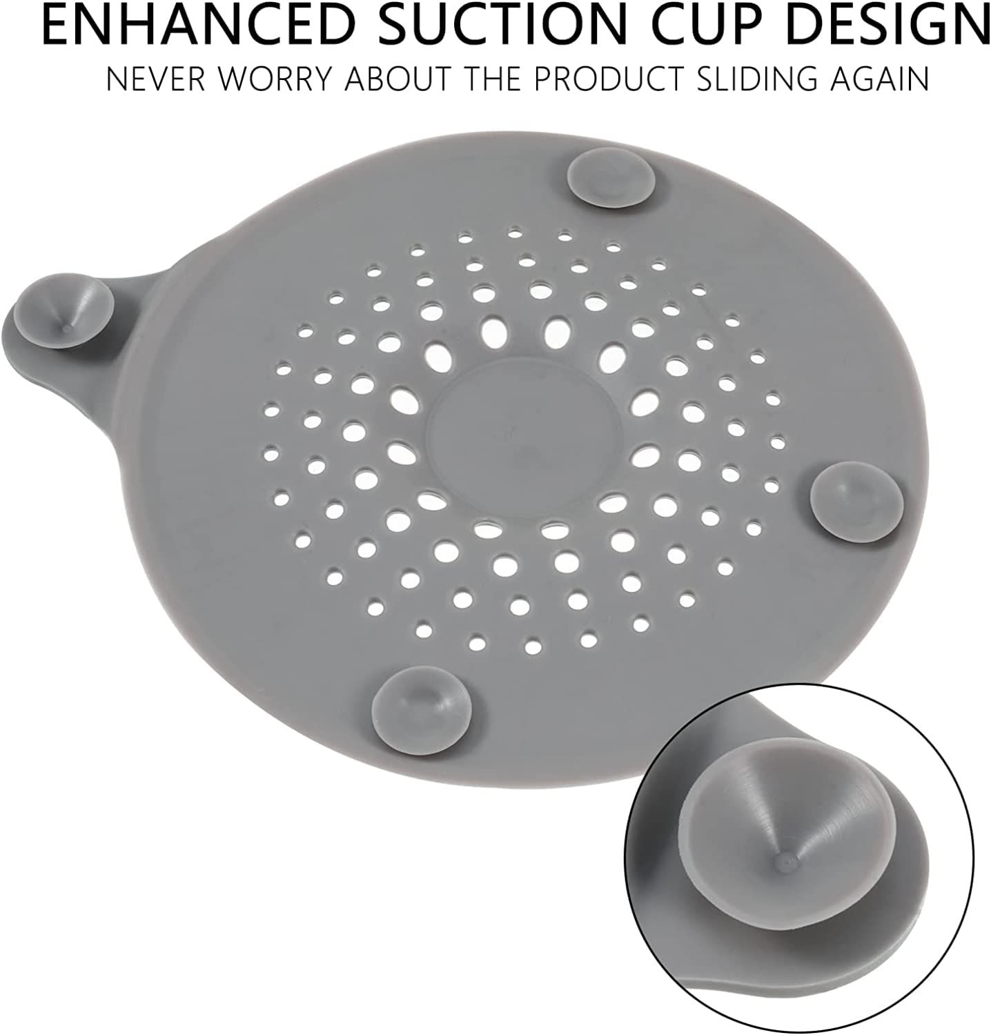 Silicone Shower Drain Hair Stopper for Bathroom Kitchen Shower Easy to Clean view 5
