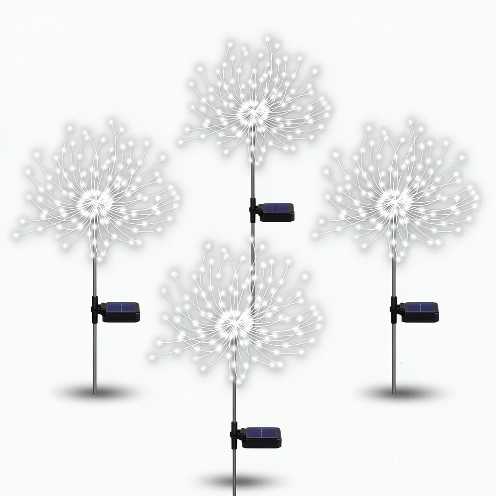 Solar Firework Lights, Garden Lights 4 Pack 120 LED Decorative Lights, Solar