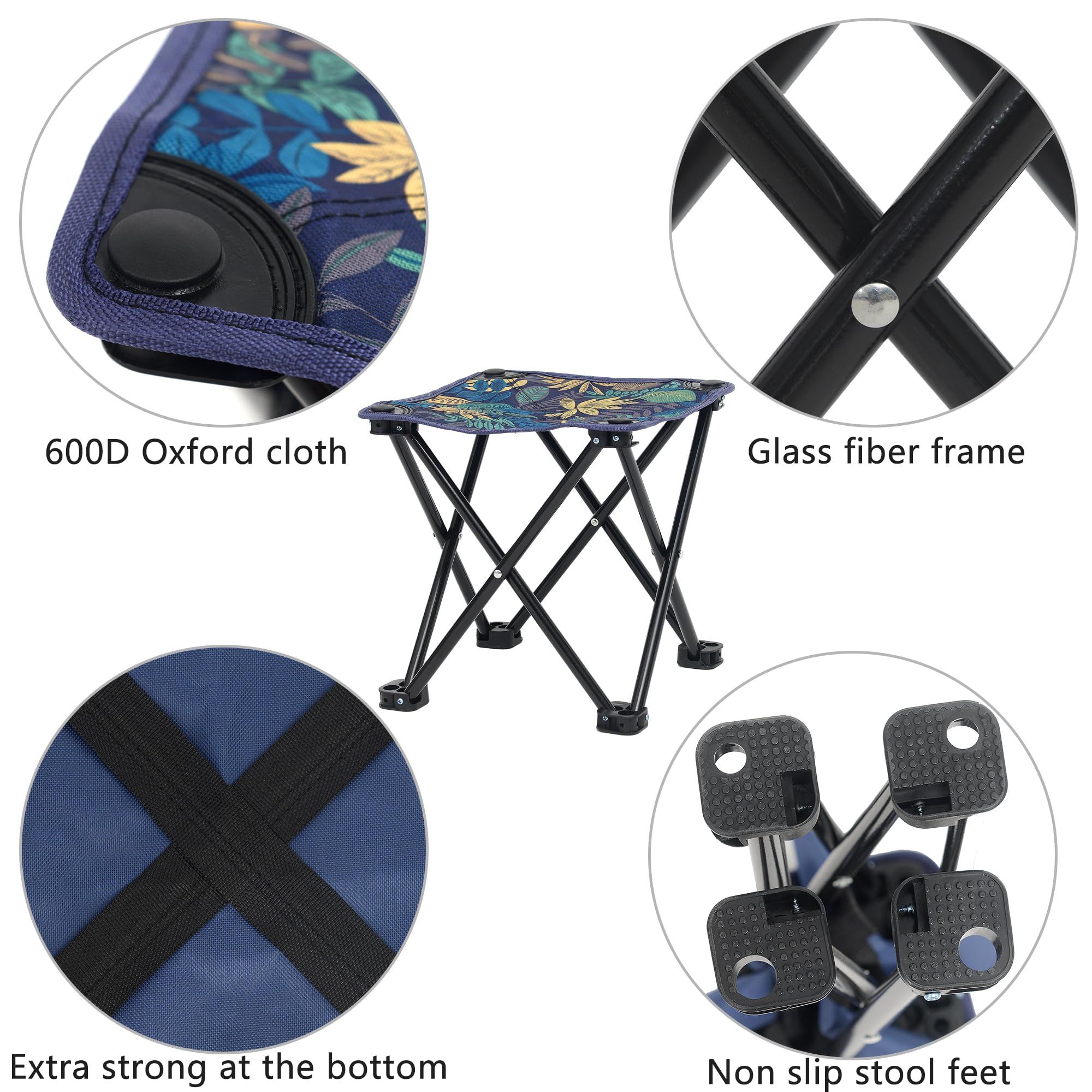 Portable Folding Camping Stool Outdoor Camping Lightweight Chair for Fishing view 3