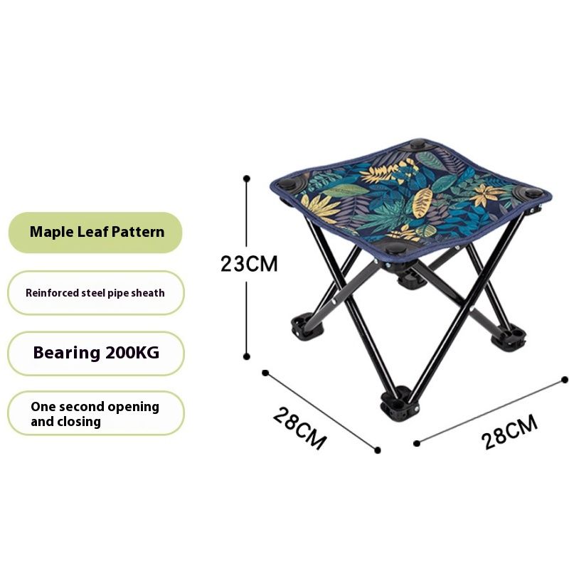 Portable Folding Camping Stool Outdoor Camping Lightweight Chair for Fishing view 5