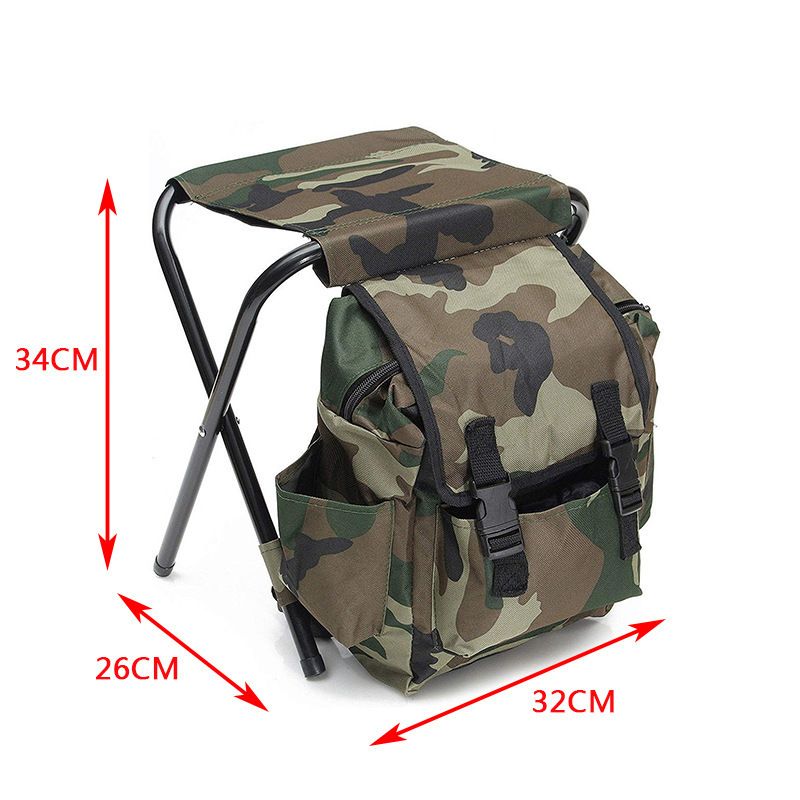 Camping Stool, Portable Folding Stool, Big Capacity Collapsible Lightweight view 2