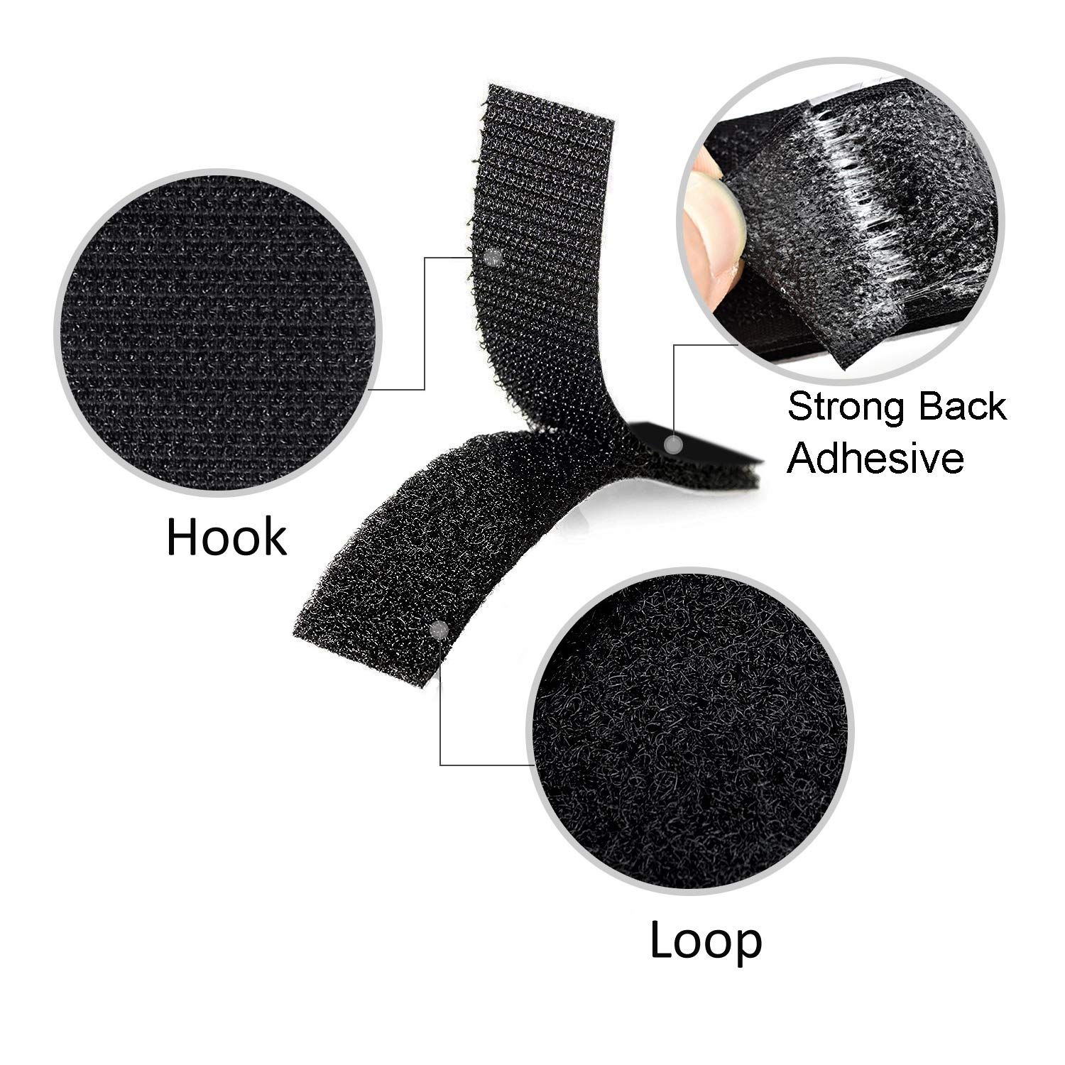 30*100mm Hook and Loop Strips with Adhesive - 15 Sets view 3
