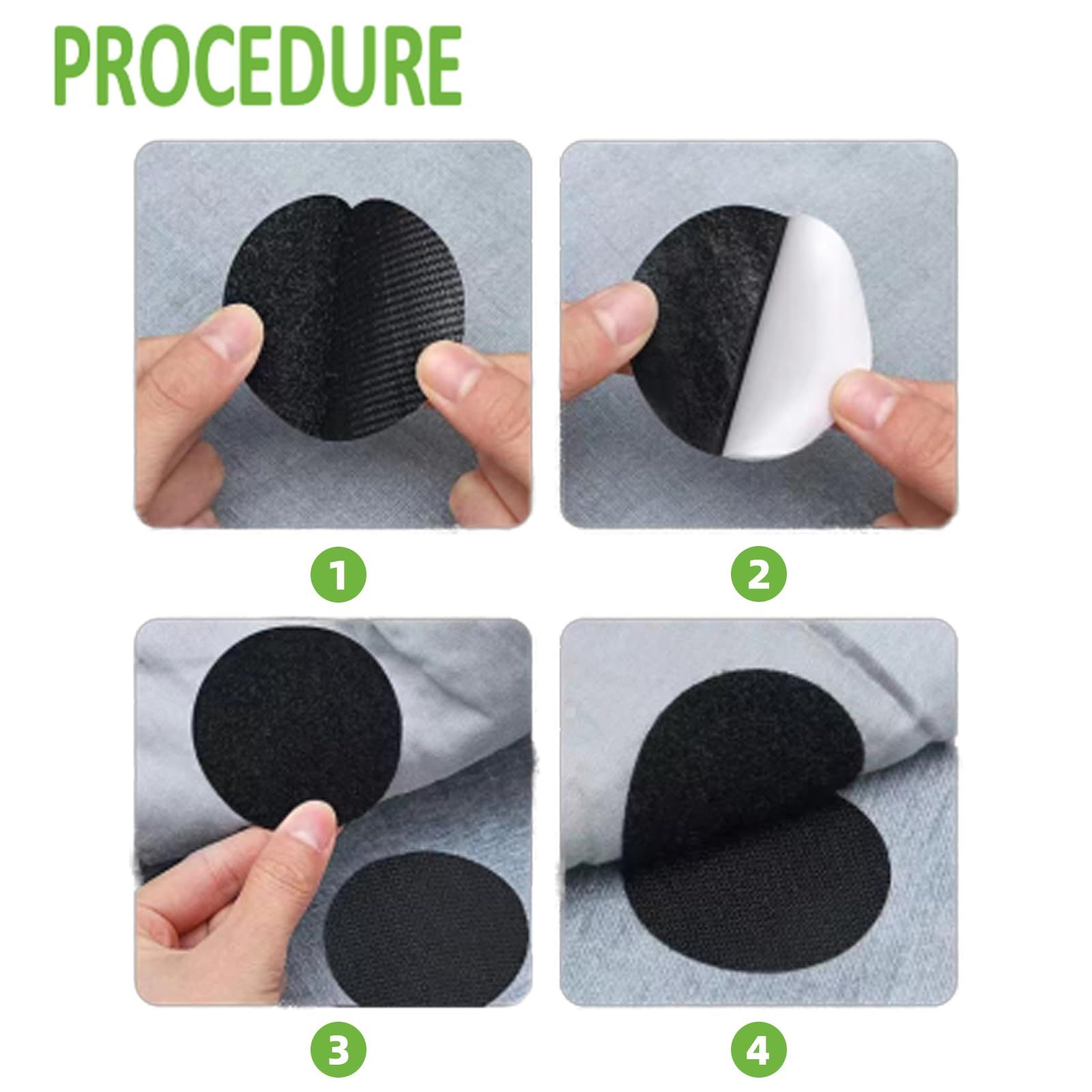 12 Sets 10mm Round Self Adhesive Hook and Loop Tape-Industrial Grade Strong view 3