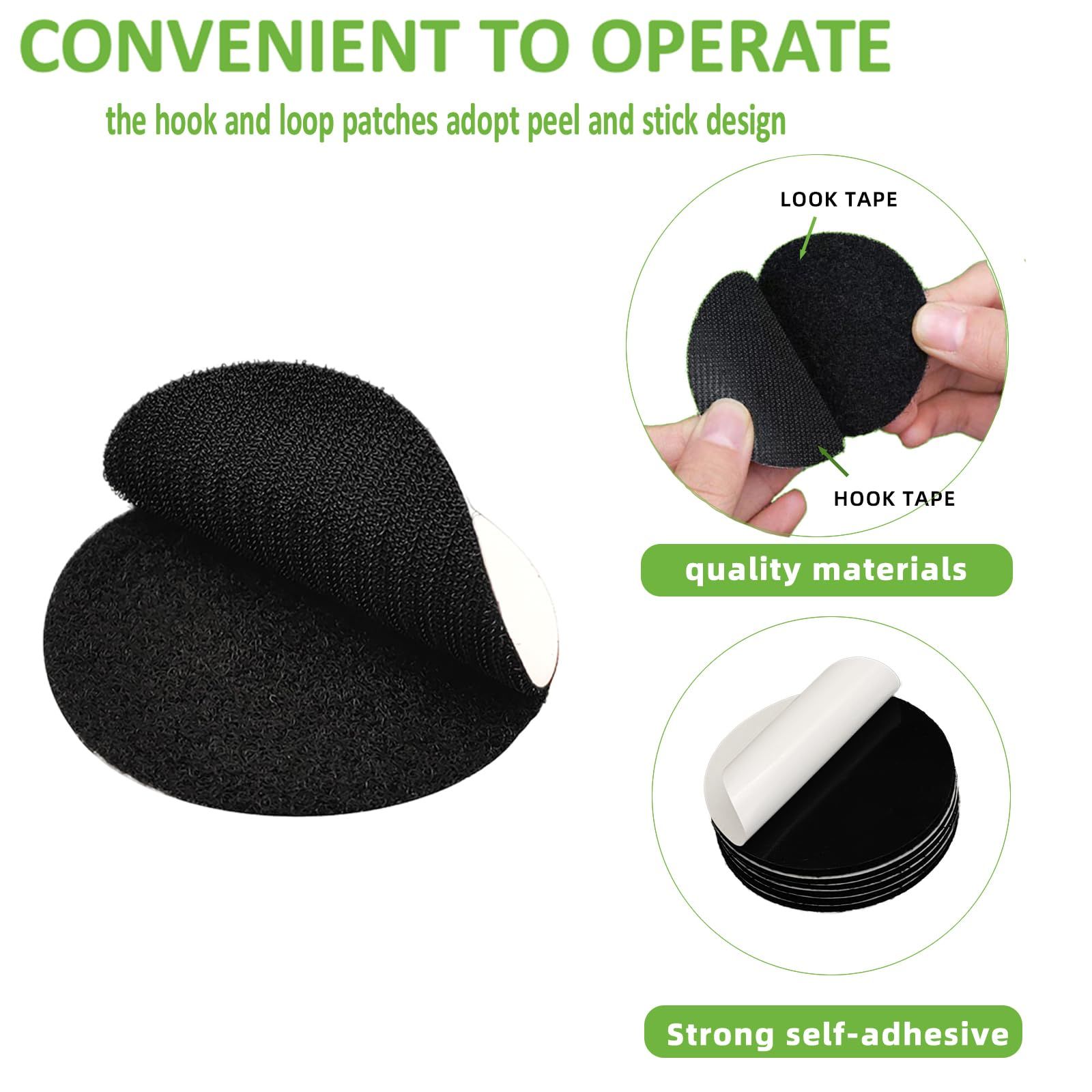 12 Sets 10mm Round Self Adhesive Hook and Loop Tape-Industrial Grade Strong view 4