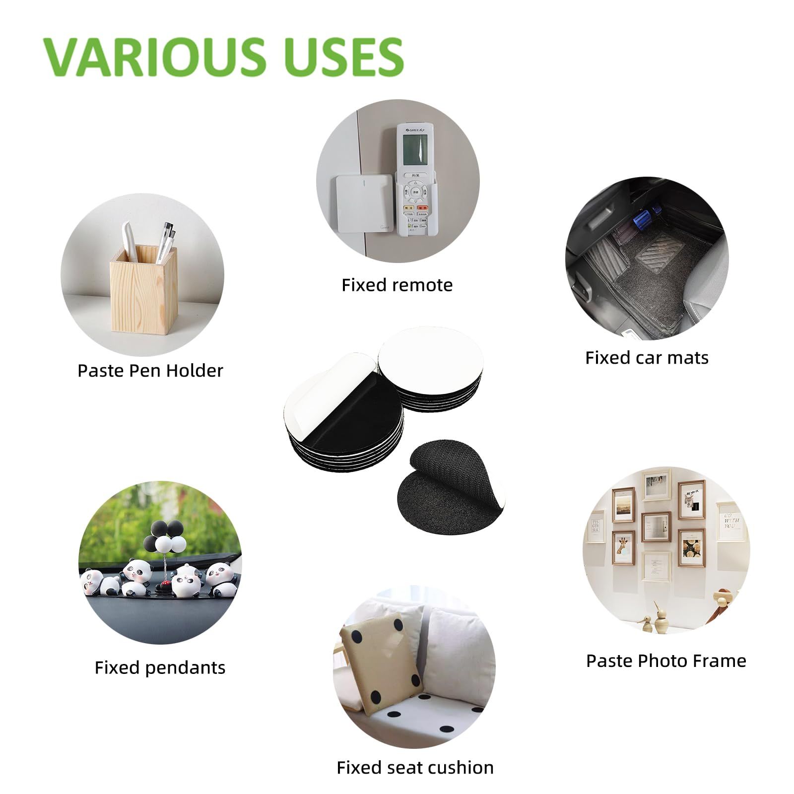 12 Sets 10mm Round Self Adhesive Hook and Loop Tape-Industrial Grade Strong view 5