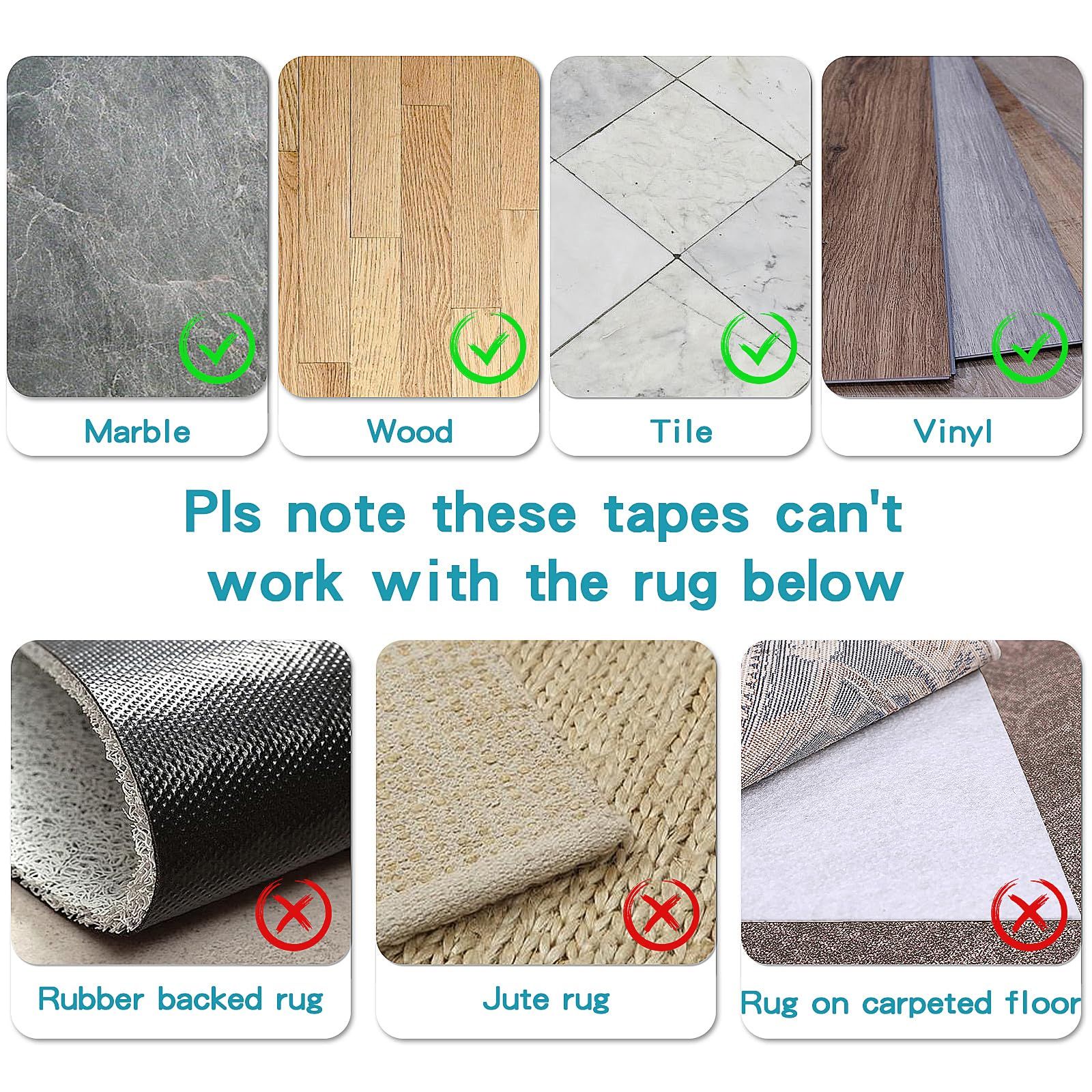 12 Pack Rug Corner Grippers view 3