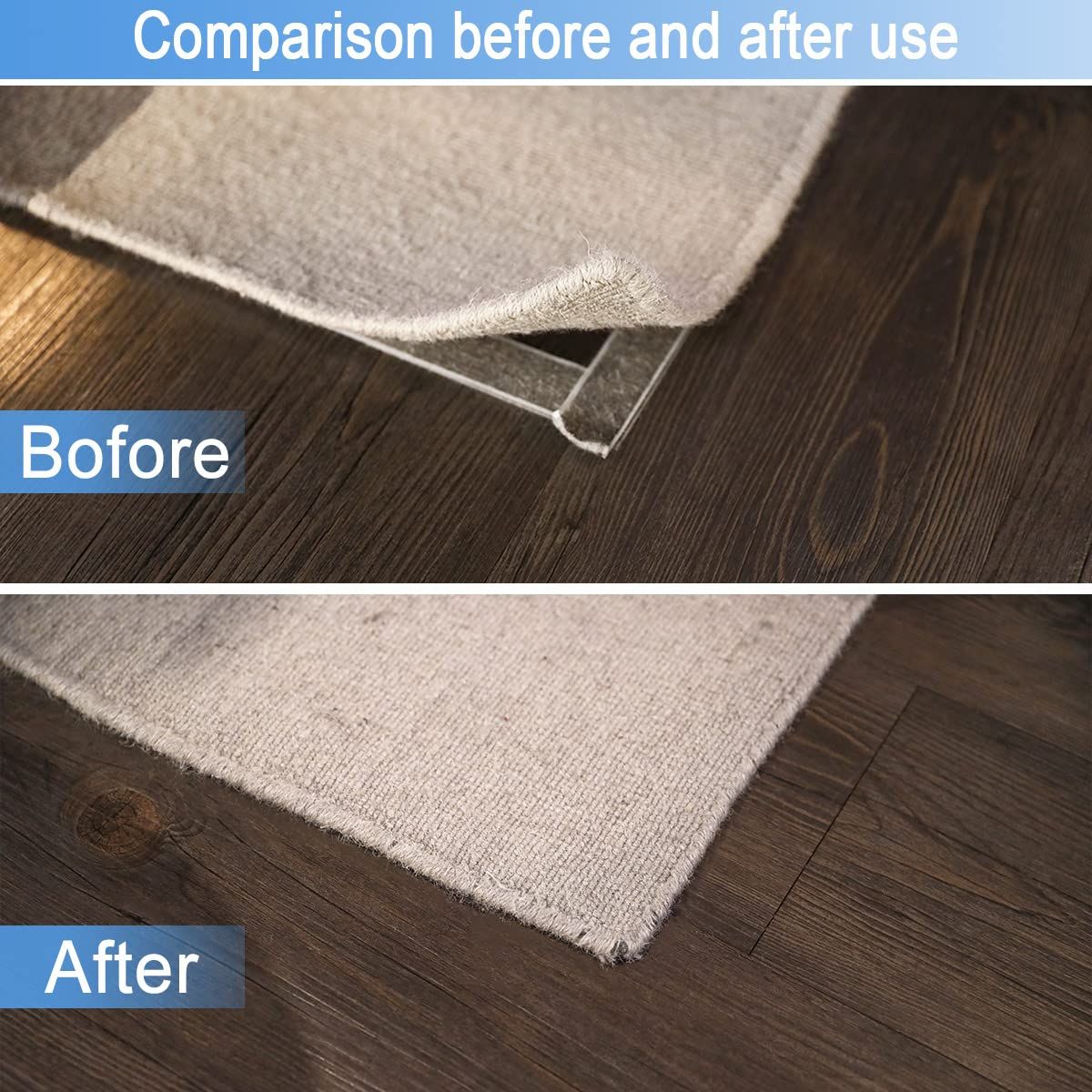 Invisible sofa cushion holder Rug Anchors Carpet Hook and Loop Non-Slip Mat view 3