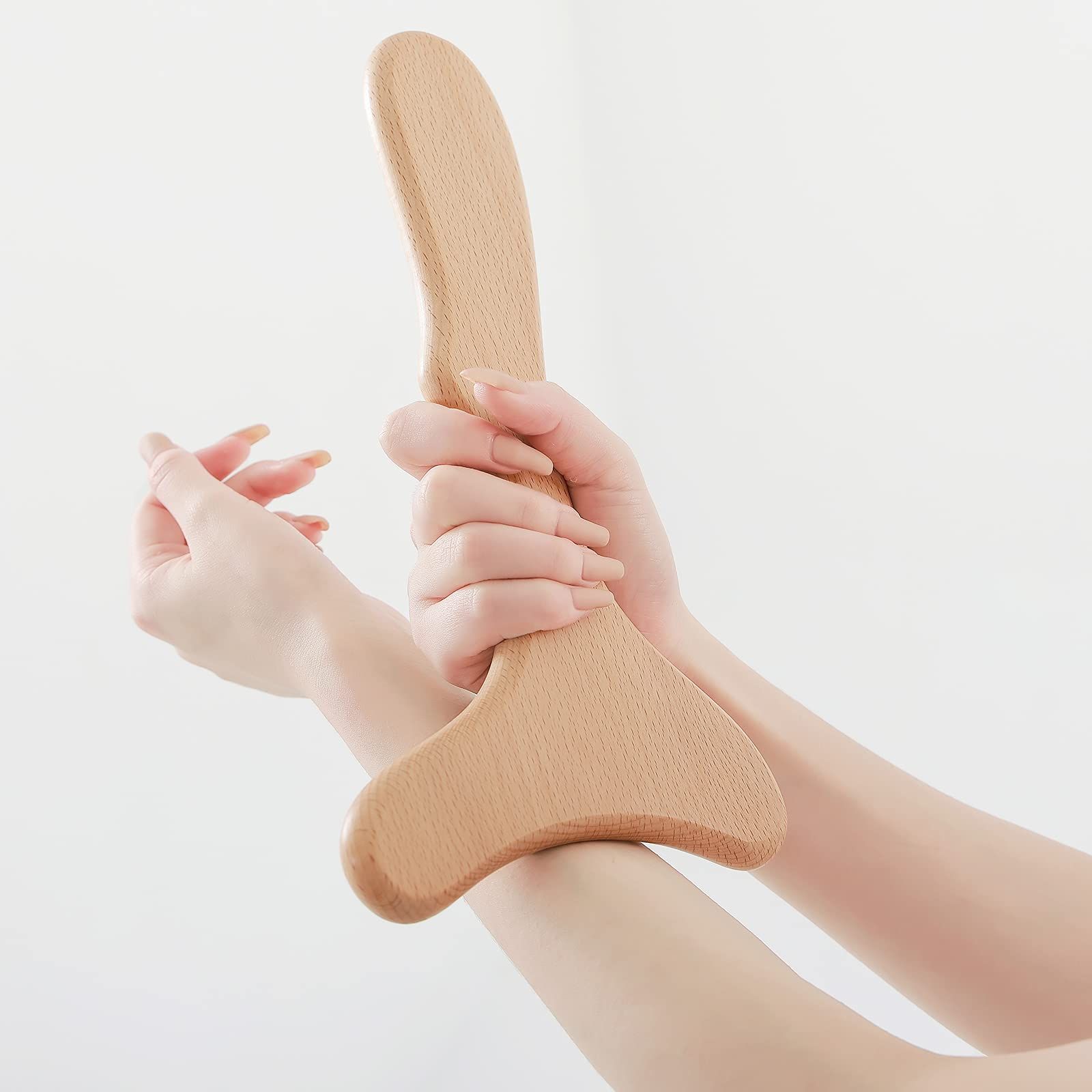 Massage Tool Wooden Lymphatic Drainage Massager One-Handed Body Sculpting view 2