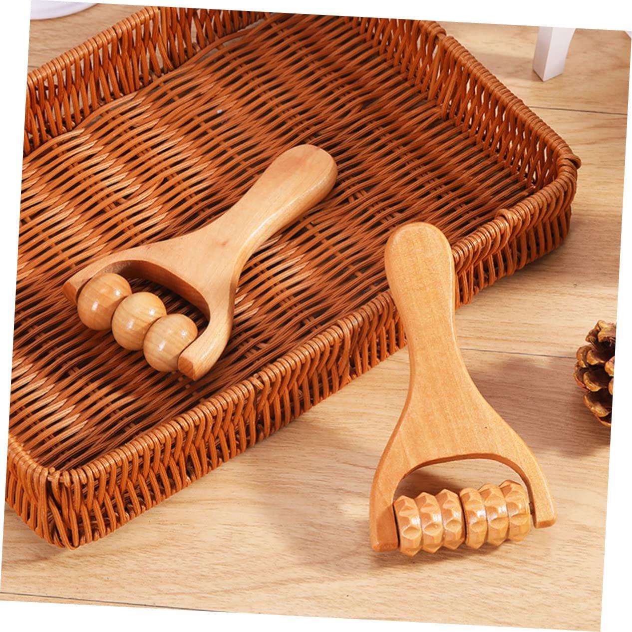 3pcs Massage Hand Roller Massagers for Neck Wooden Massager Tool Massage Stick view 2