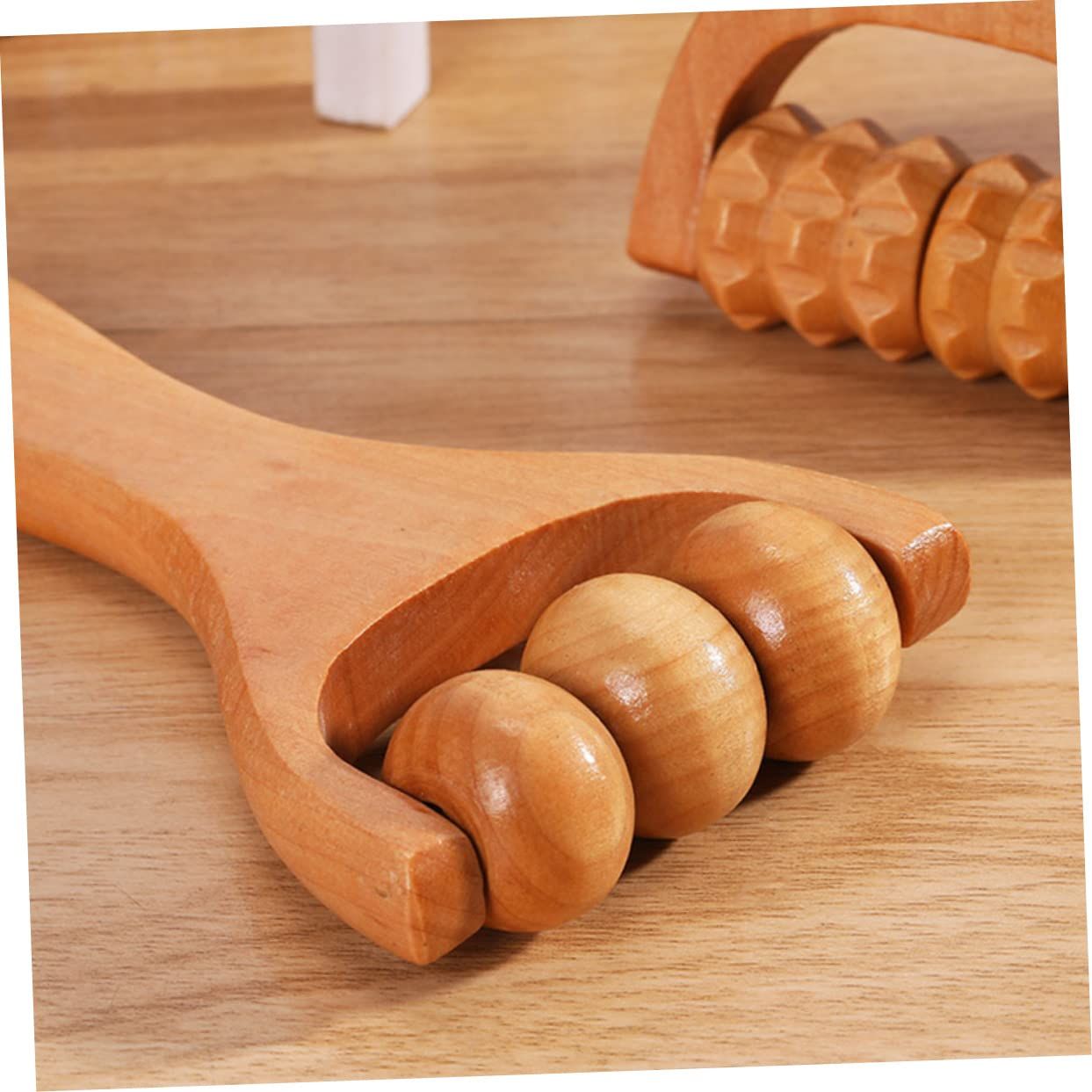 3pcs Massage Hand Roller Massagers for Neck Wooden Massager Tool Massage Stick view 4