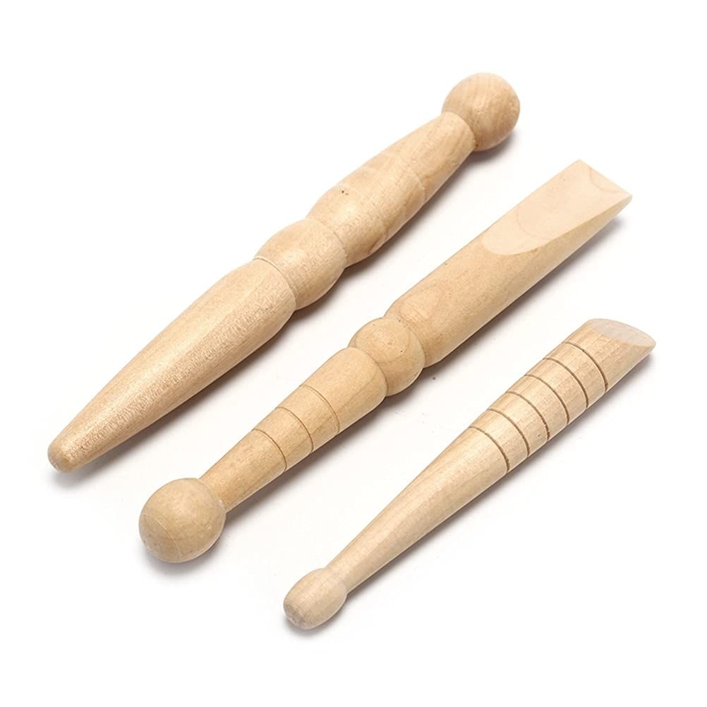 Massage Sticks, Set of 3 - Ideal for Pain Relief, Acupressure, Reflexology &