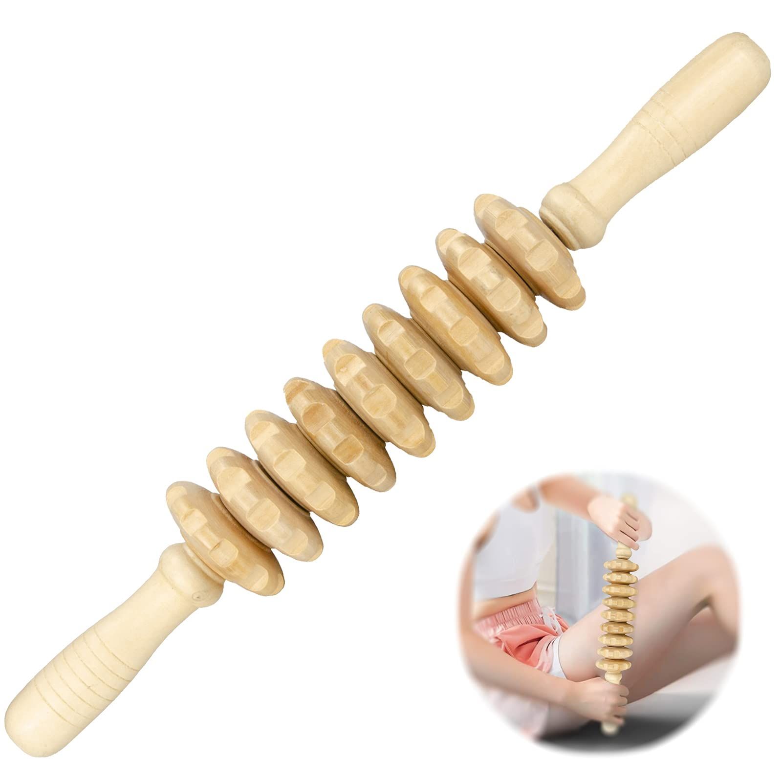 Wood Massage Roller Stick