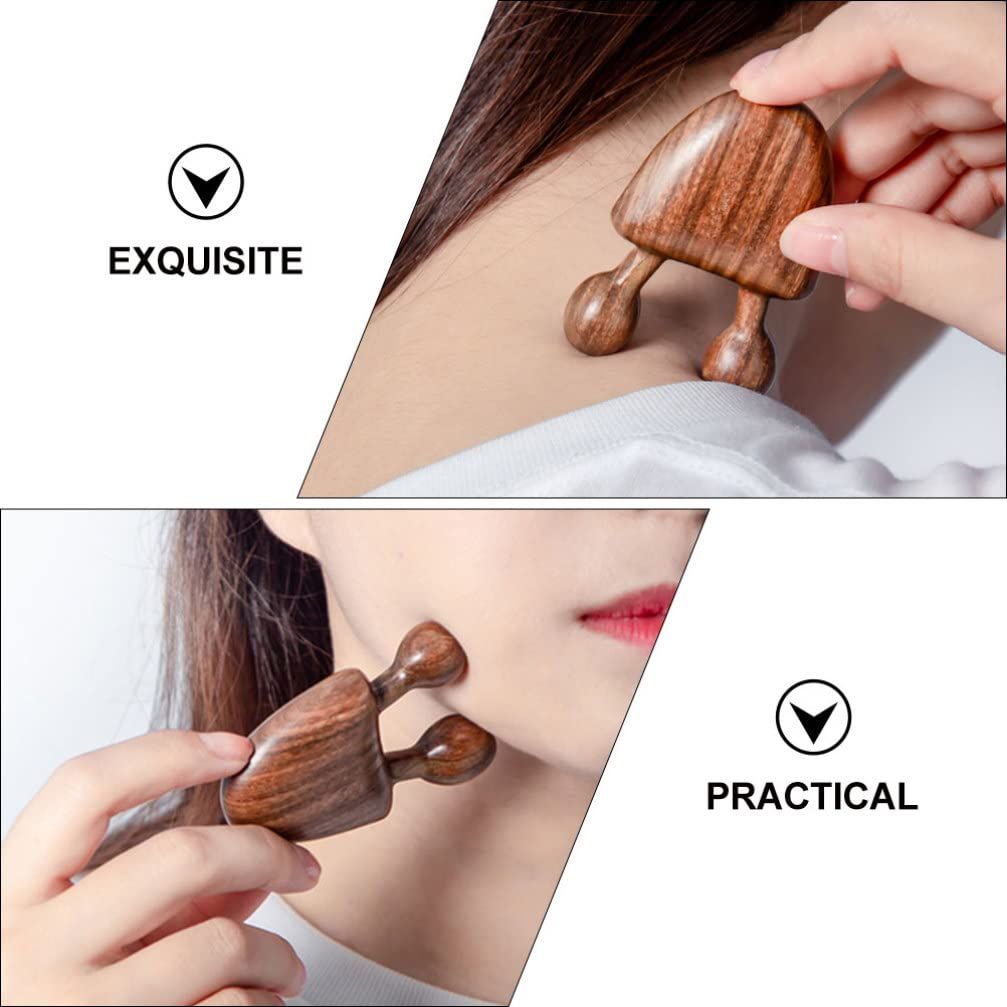 Wooden Massage Comb,Wooden Gua Sha Facial Tools,Natural Sandalwood Scraping view 5