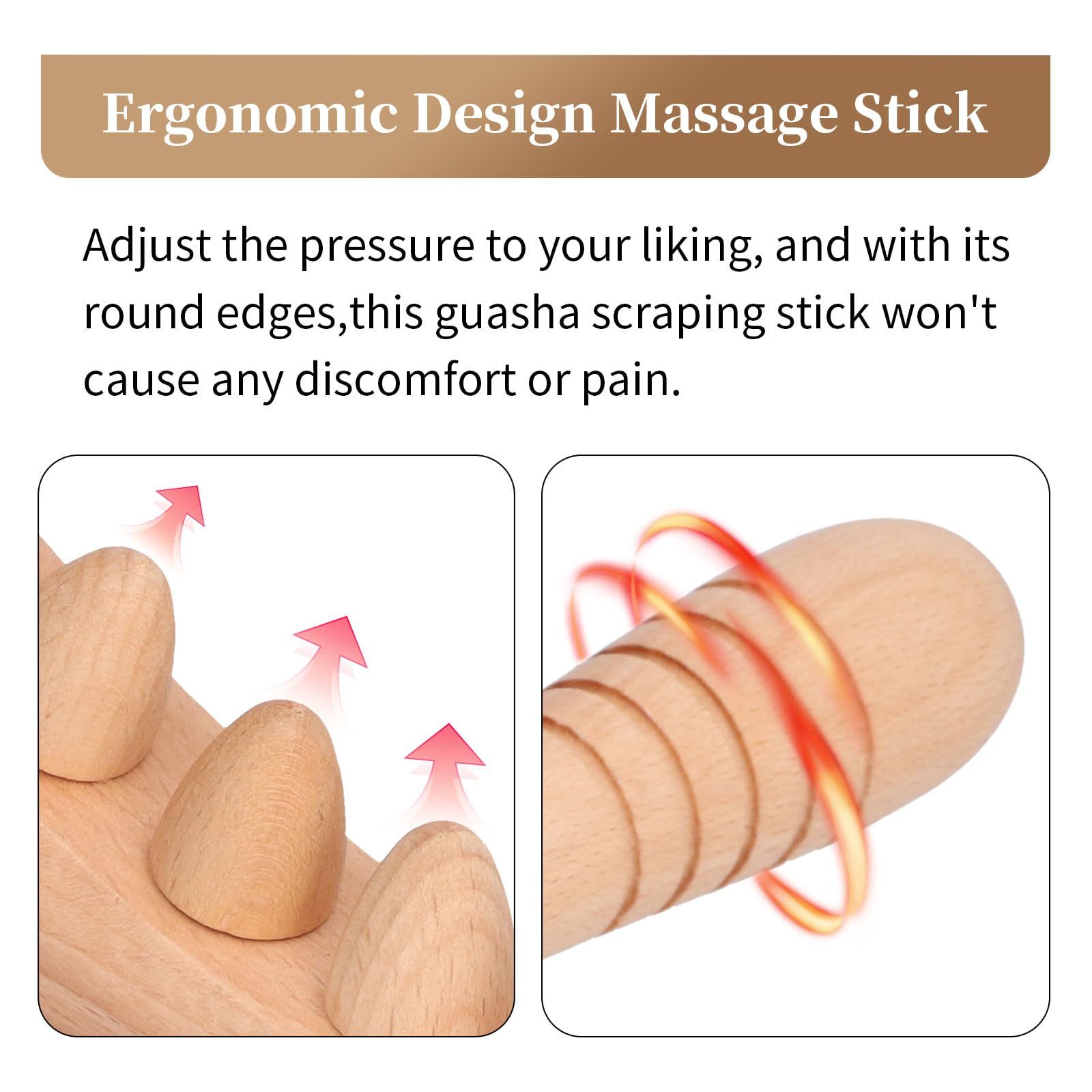 Natural Wooden Massage Tool view 3