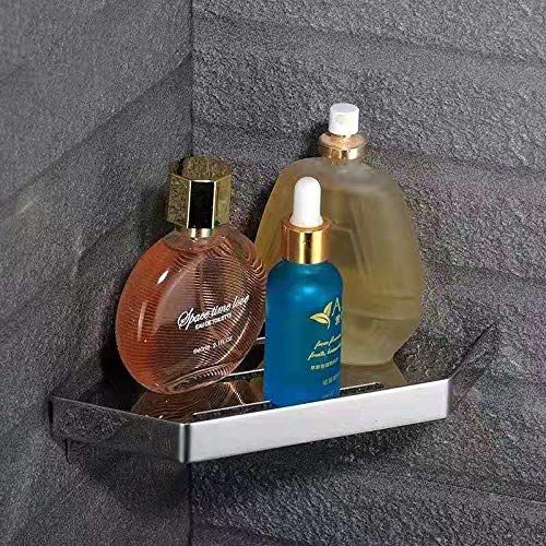 Lavatory Bathroom Corner Stainless Steel Shelf Wall Mount Triangular view 3