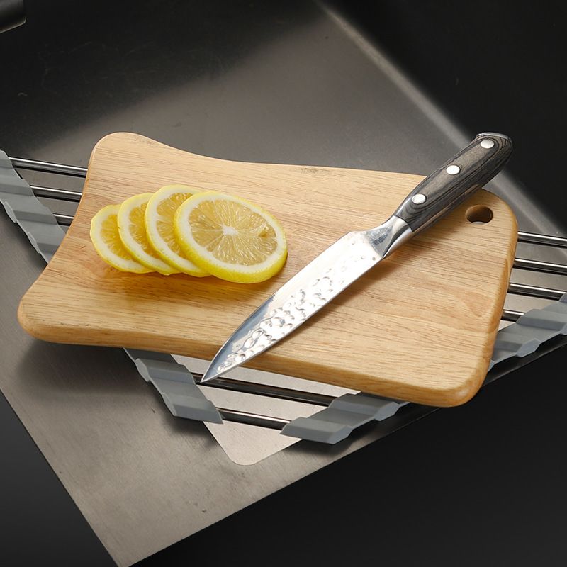 Triangle Roll-Up Dish Drying Rack for Sink Corner Small Foldable Stainless view 3