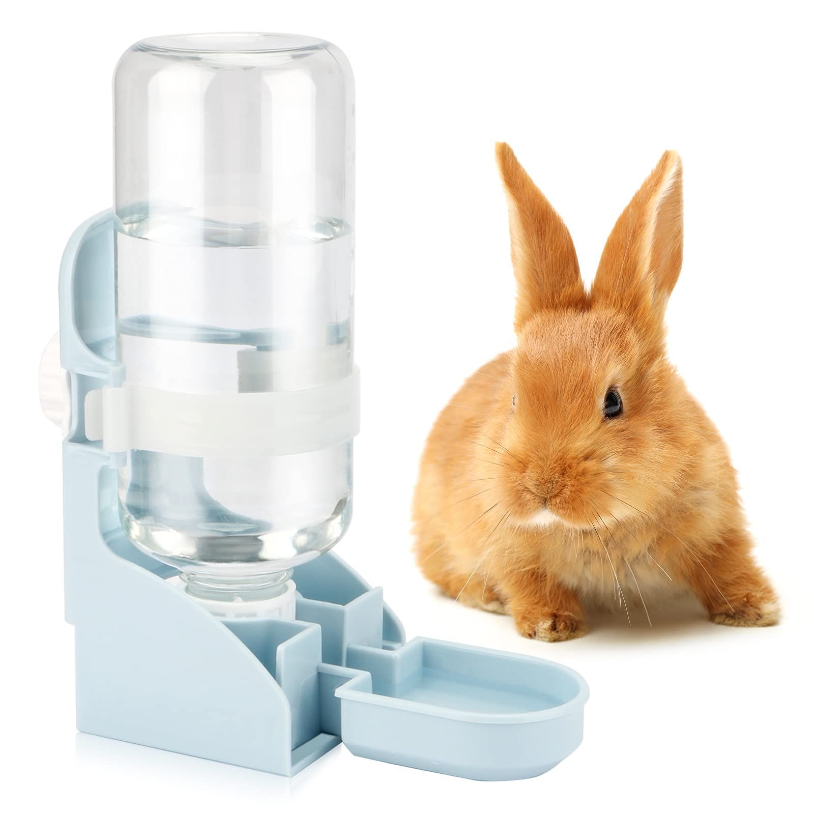 Rabbit Water Bottle No Drip - 17oz Hanging Water Fountain Automatic Dispenser