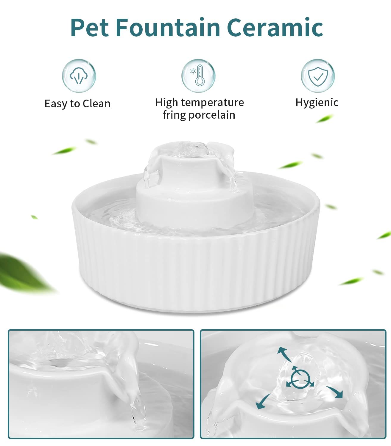 Ceramic Cat Water Fountain view 5