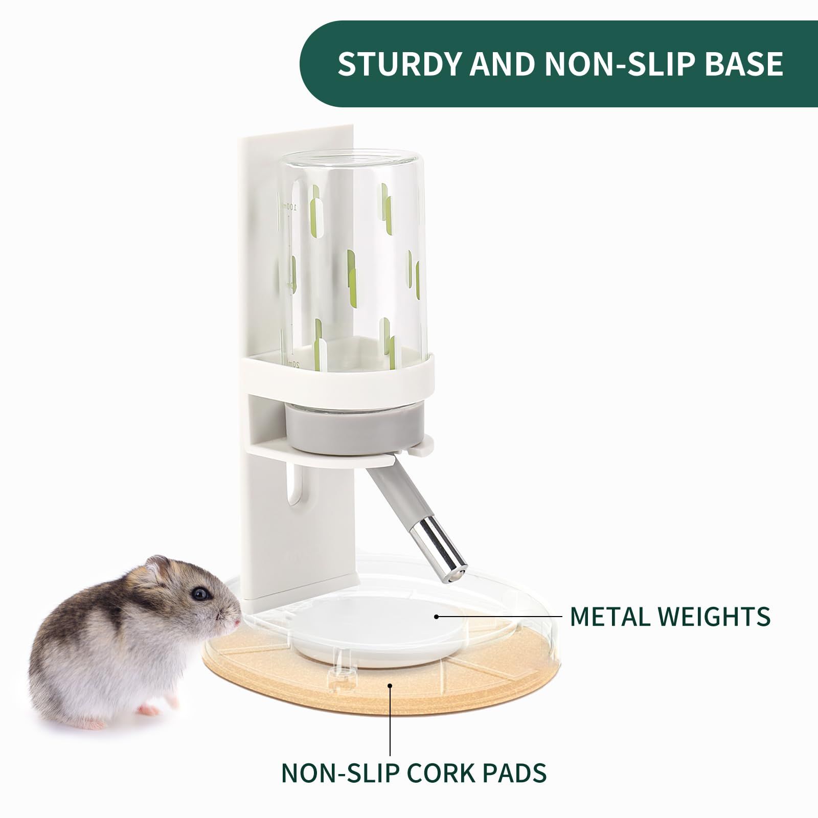 Hamster Water Bottle for Glass Tank view 2