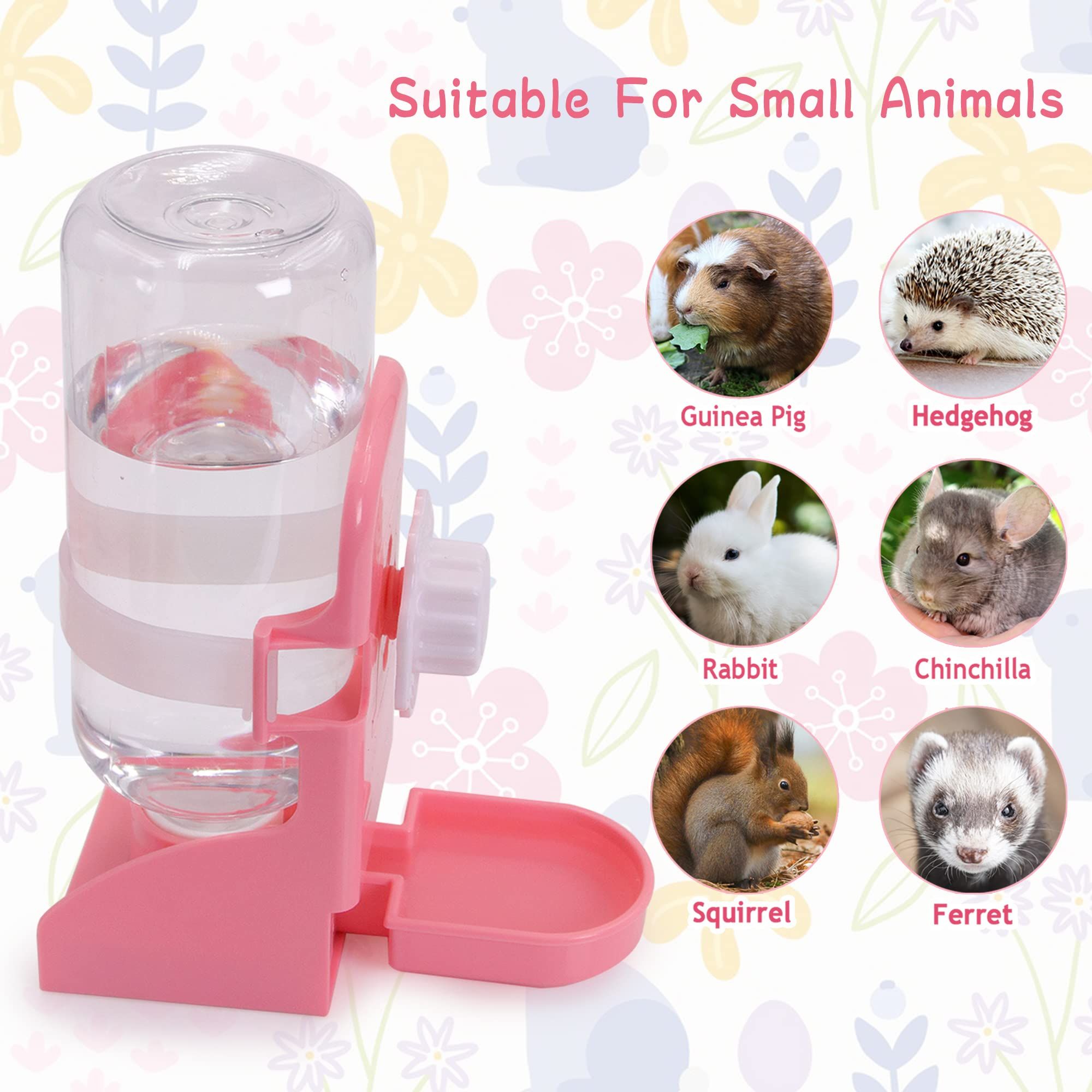Rabbit Water Bottle Suspension Water Dispenser for Mini Pet Bunny Guinea Pig view 3