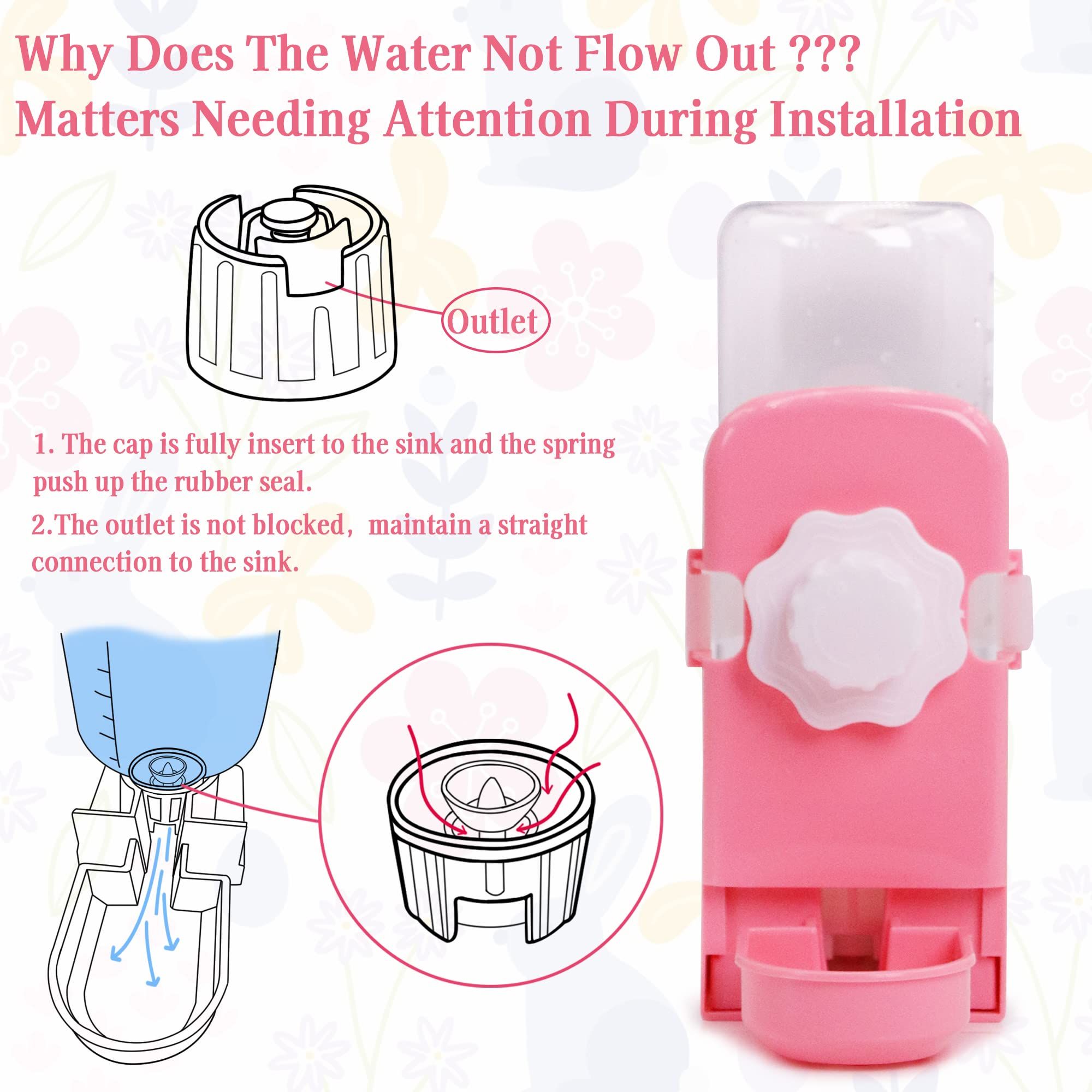 Rabbit Water Bottle Suspension Water Dispenser for Mini Pet Bunny Guinea Pig view 4