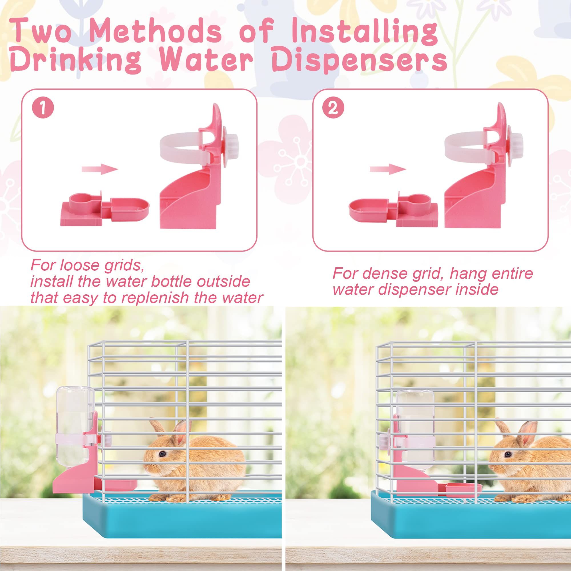 Rabbit Water Bottle Suspension Water Dispenser for Mini Pet Bunny Guinea Pig view 5