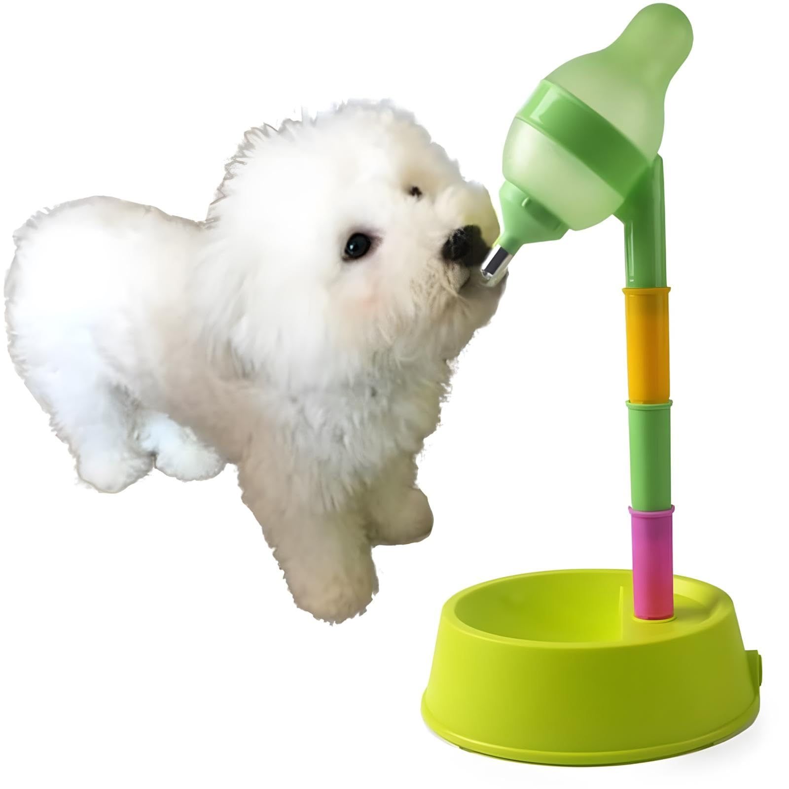 Pet Standing Water Dispenser Cat Dog Standing Bowl with Detachable Pole