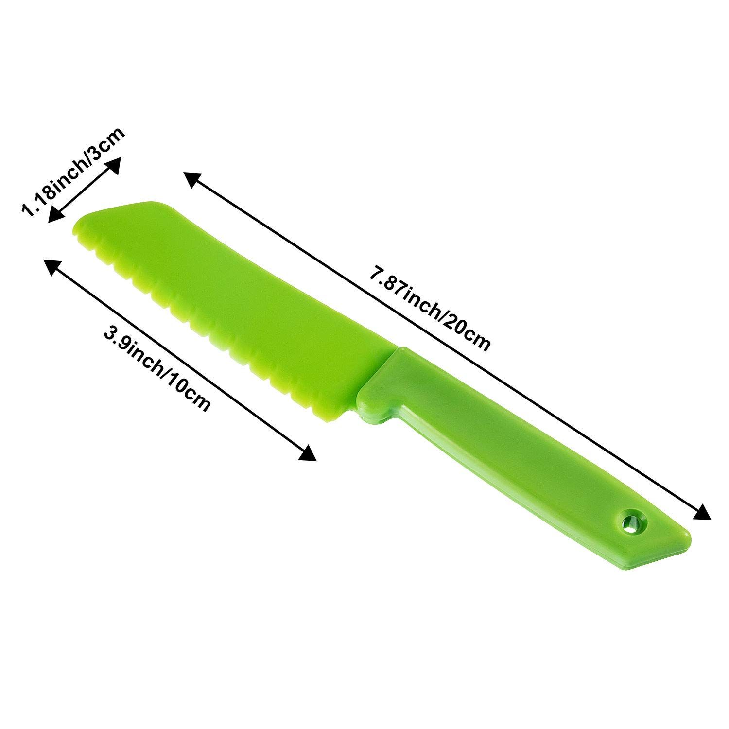 10 Pieces Kid Plastic Nylon Cooking Knife Set view 2