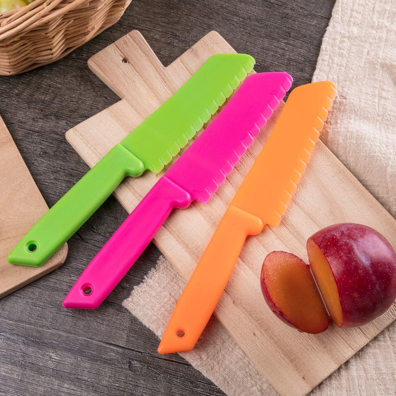 10 Pieces Kid Plastic Nylon Cooking Knife Set view 5