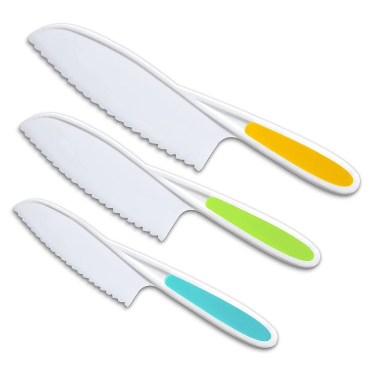 Knives for Kids 3-Piece Kitchen Cooking and Baking Knife Set: Montessori