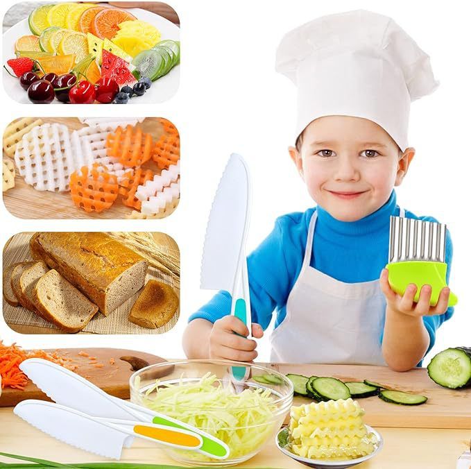 Knives for Kids 3-Piece Kitchen Cooking and Baking Knife Set: Montessori view 5