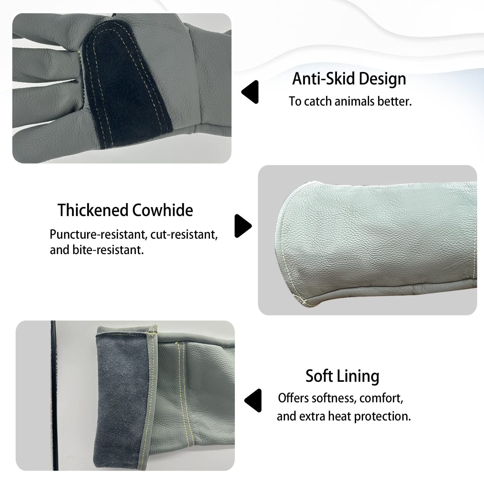 Animal Handling Gloves Bite Proof view 2