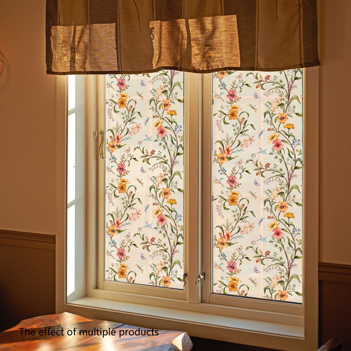 45*150cm Floral Window Wallpaper Peel and Stick Flower Window Wallpaper view 2