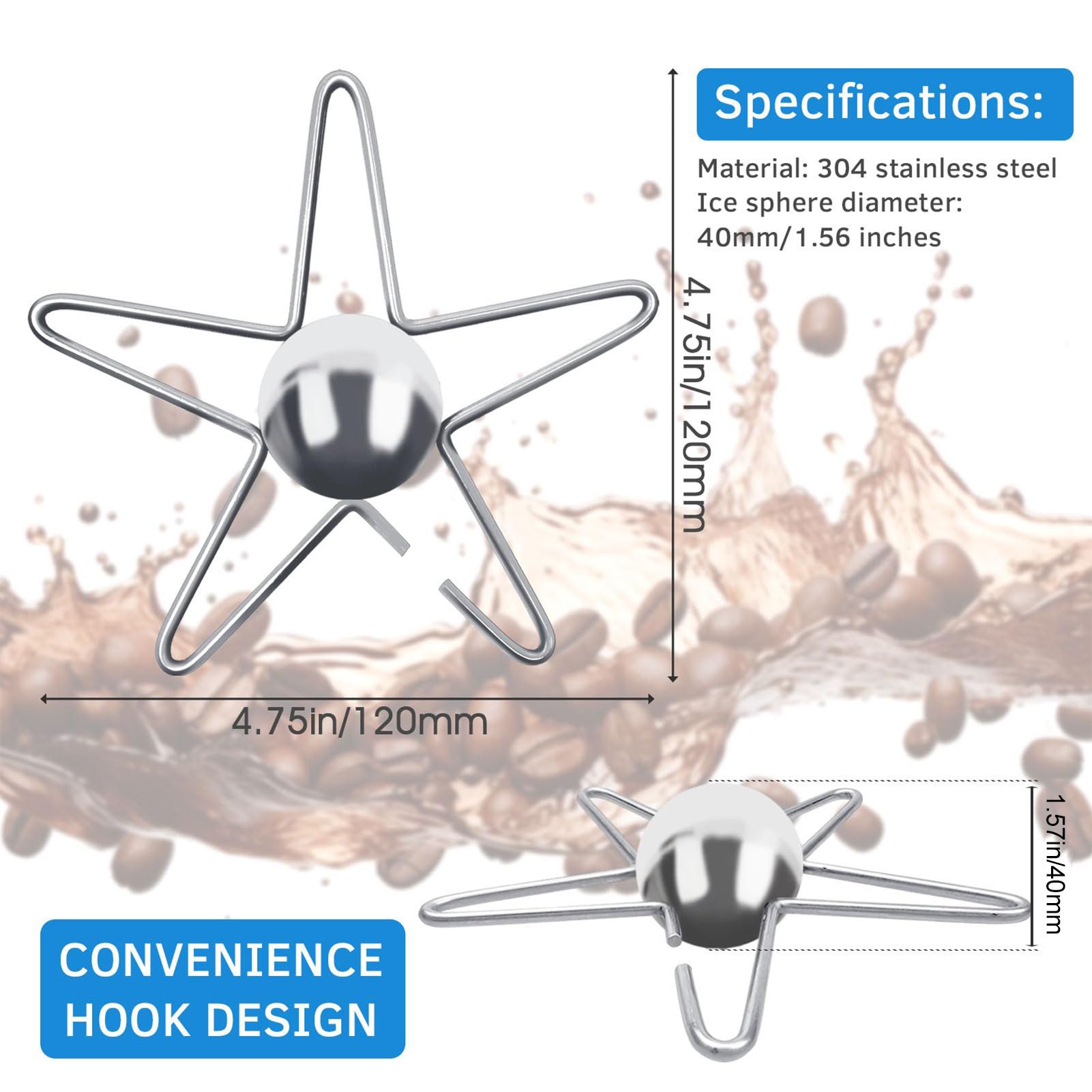 Reusable Stainless Steel Ice Balls for Coffee Tool- Unlock the True Flavors of view 2