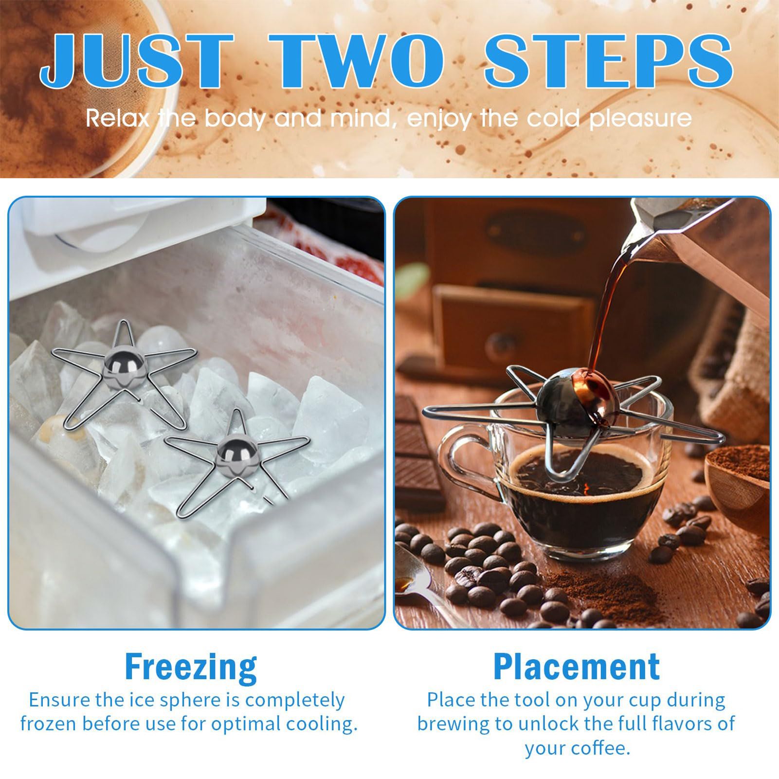 Reusable Stainless Steel Ice Balls for Coffee Tool- Unlock the True Flavors of view 5