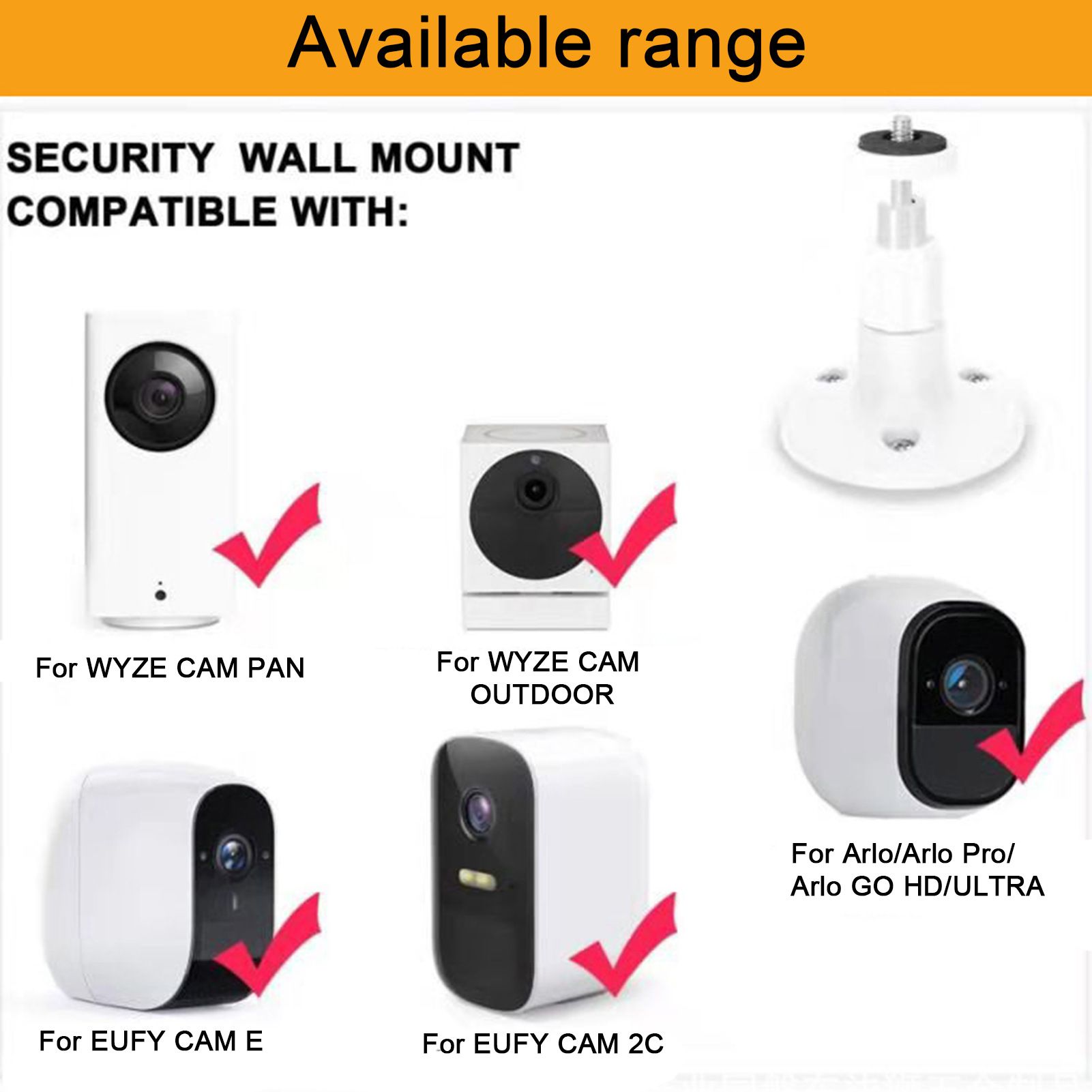 Camera Stand - Surveillance Camera Stand Wall Mount - Bracket Rotatable Mini view 4