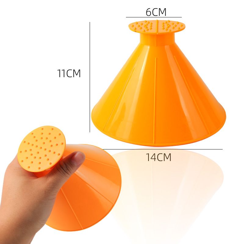 Car Window Wiper, Car Rearview Mirror Defroster, Can Be Used As a Funnel, 3 in view 2