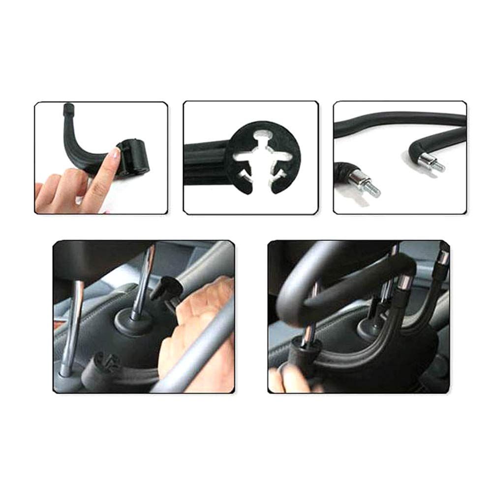 Car Coat Hanger Headrest Back Seat Coat Hanger Multifunctional Car Hanger for view 3