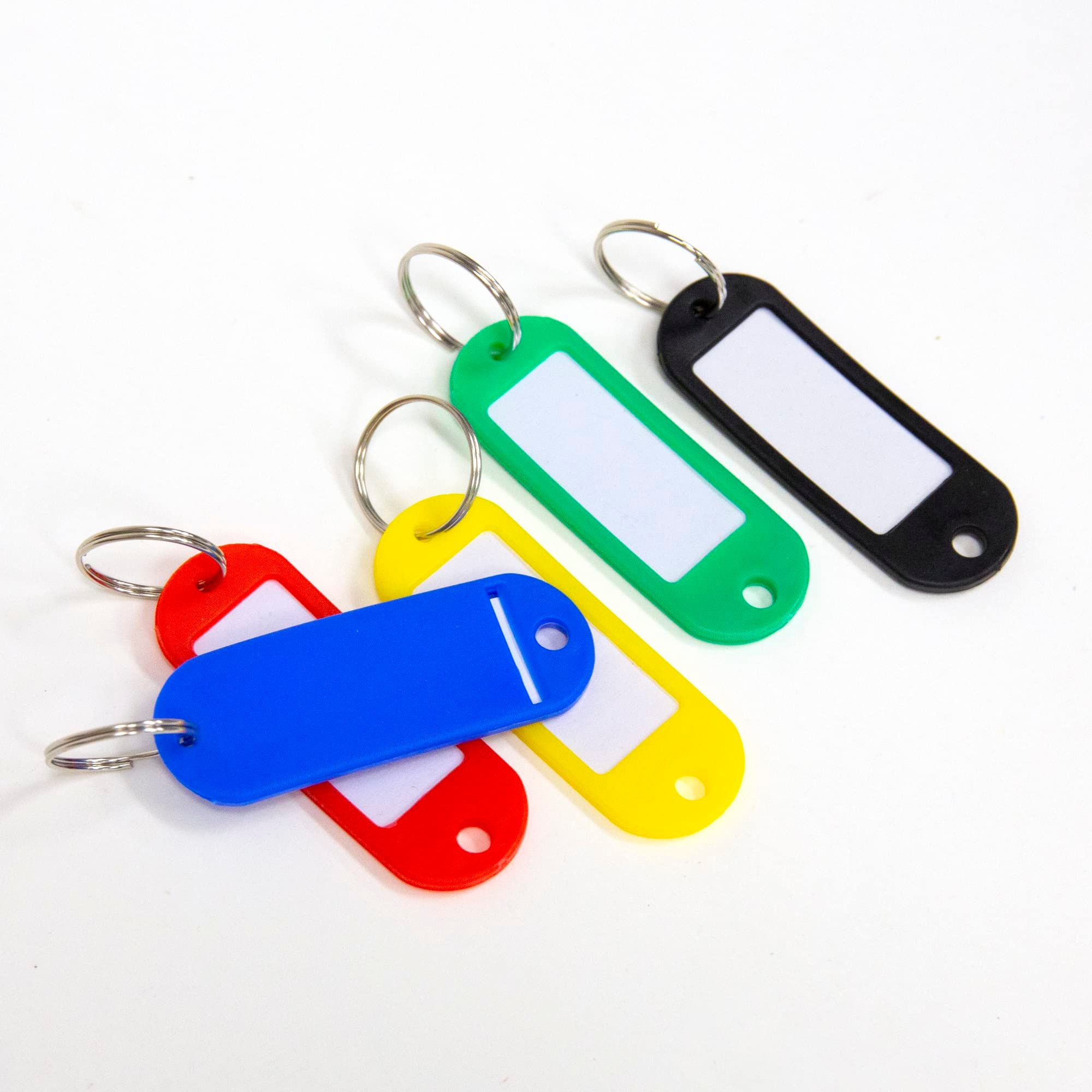Key Tag Label Window, Assorted Color Tags, Plastic Key Holder Key Ring view 3