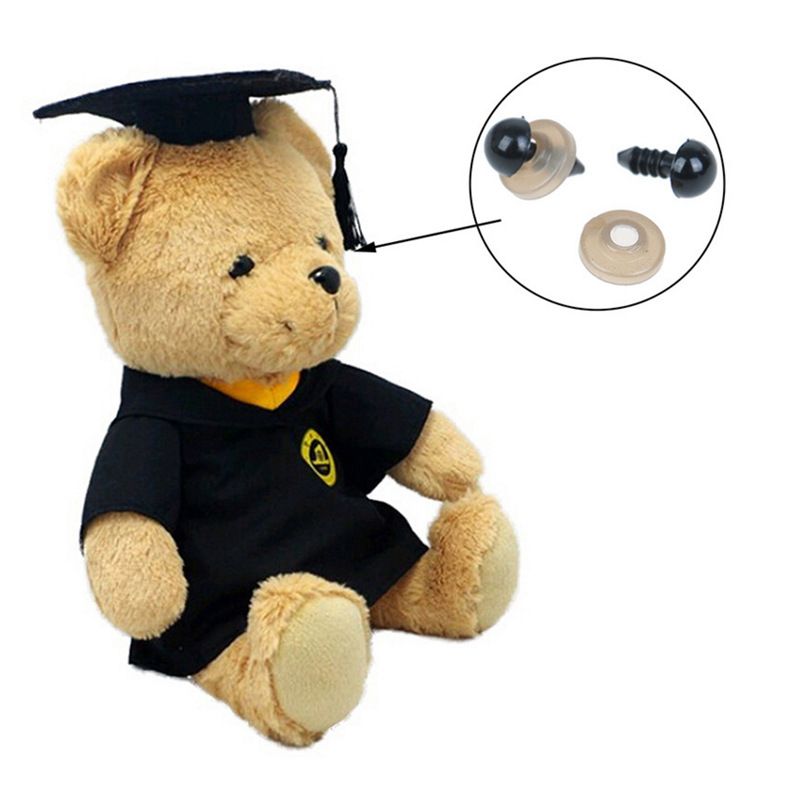 100pcs 6-12mm Black- DIY Safety Eyes for Stuffed Animal Puppets DIY Craft Doll view 2
