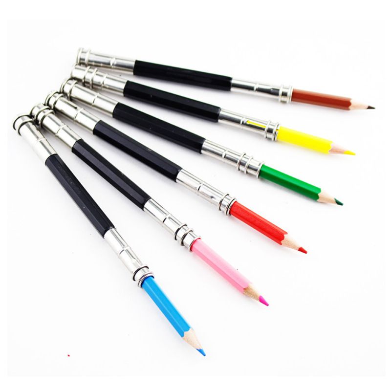 Pencil Extenders 4PCS Adjustable Pencil Lengthener Tool Coupling Device for view 3