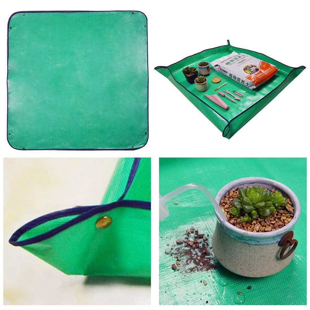 Plant Repotting Mat,65*65CMTransplanting Pad Square Mat, Waterproof Plant view 3