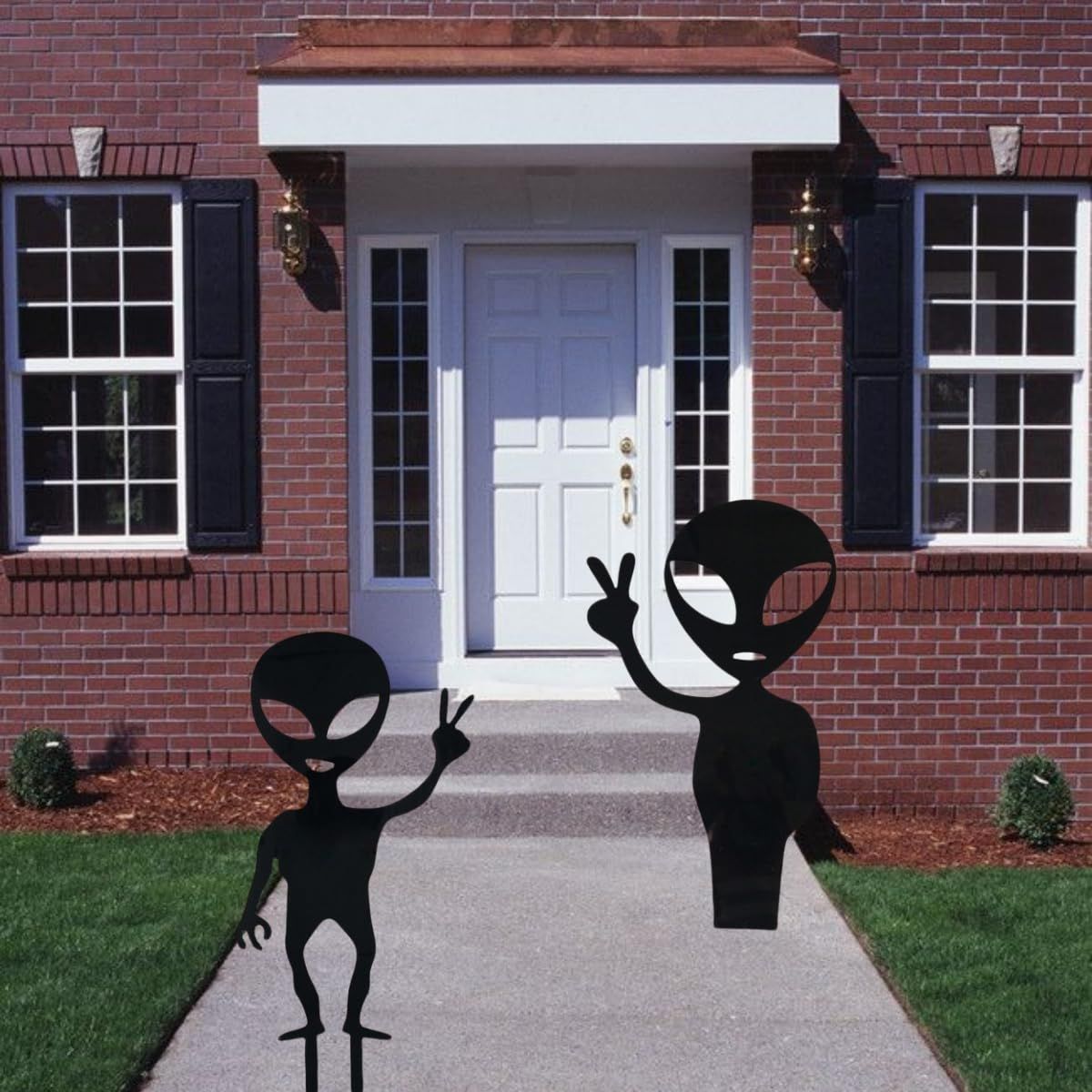 2PC Acrylic Alien Garden Decoration - Perfect for Halloween and Other Festive view 2