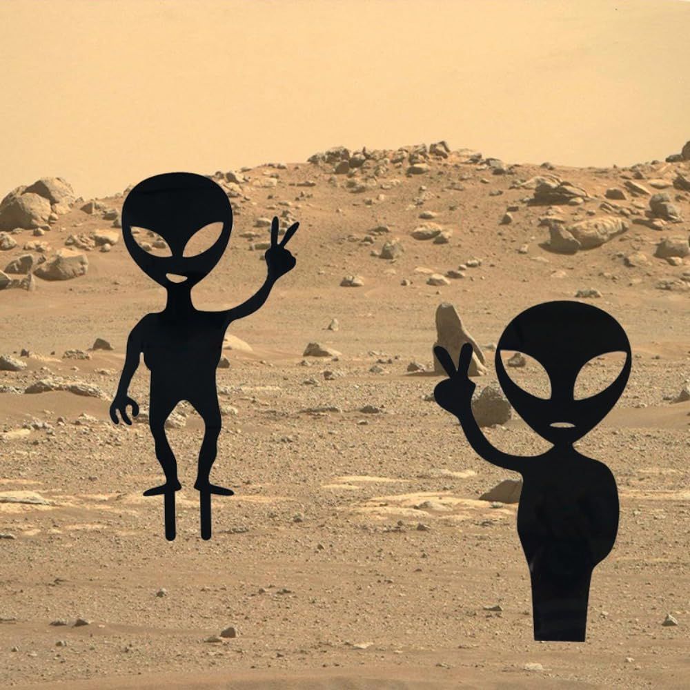 2PC Acrylic Alien Garden Decoration - Perfect for Halloween and Other Festive view 3