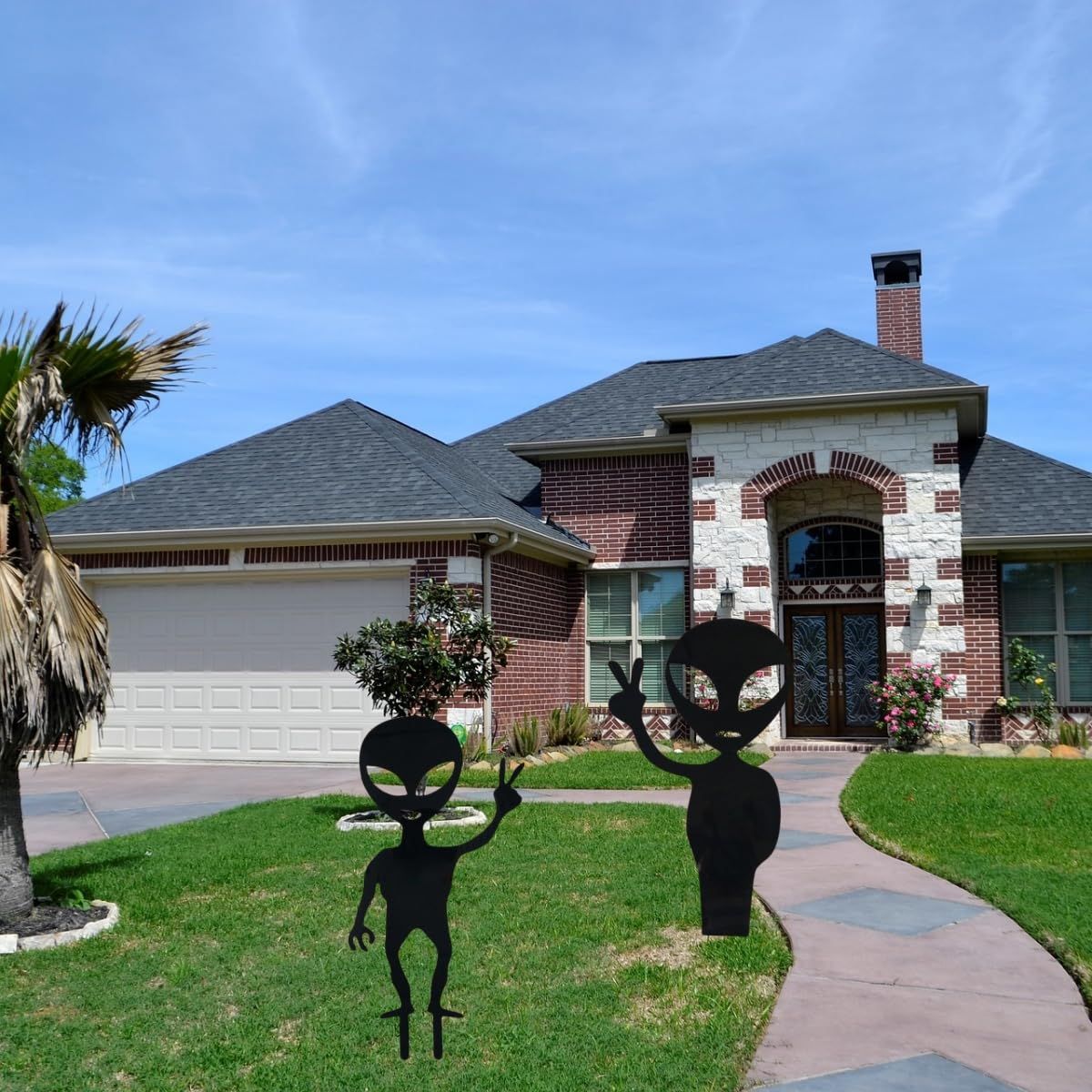 2PC Acrylic Alien Garden Decoration - Perfect for Halloween and Other Festive view 5