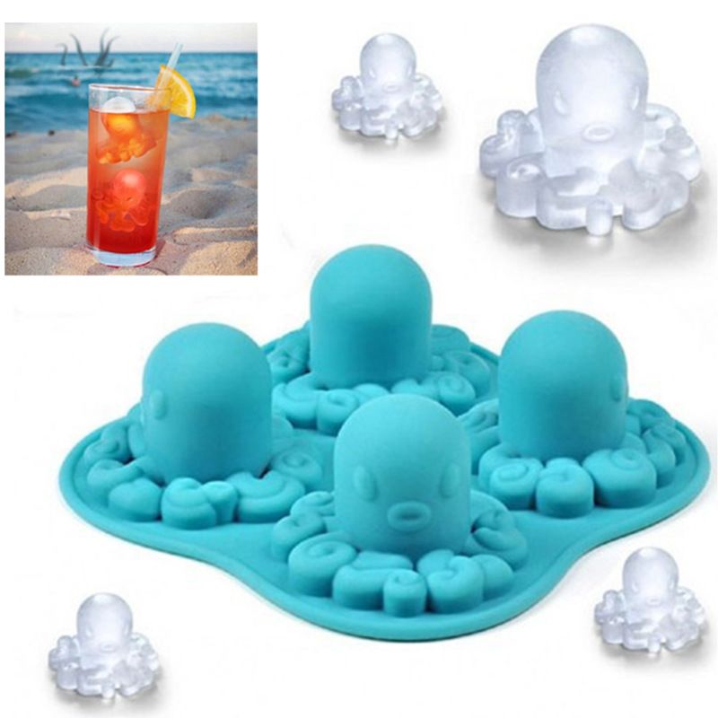 Ice Cube Octopus Shape Chocolate Mould Tray Ice Cream DIY Tool Whiskey Wine view 4