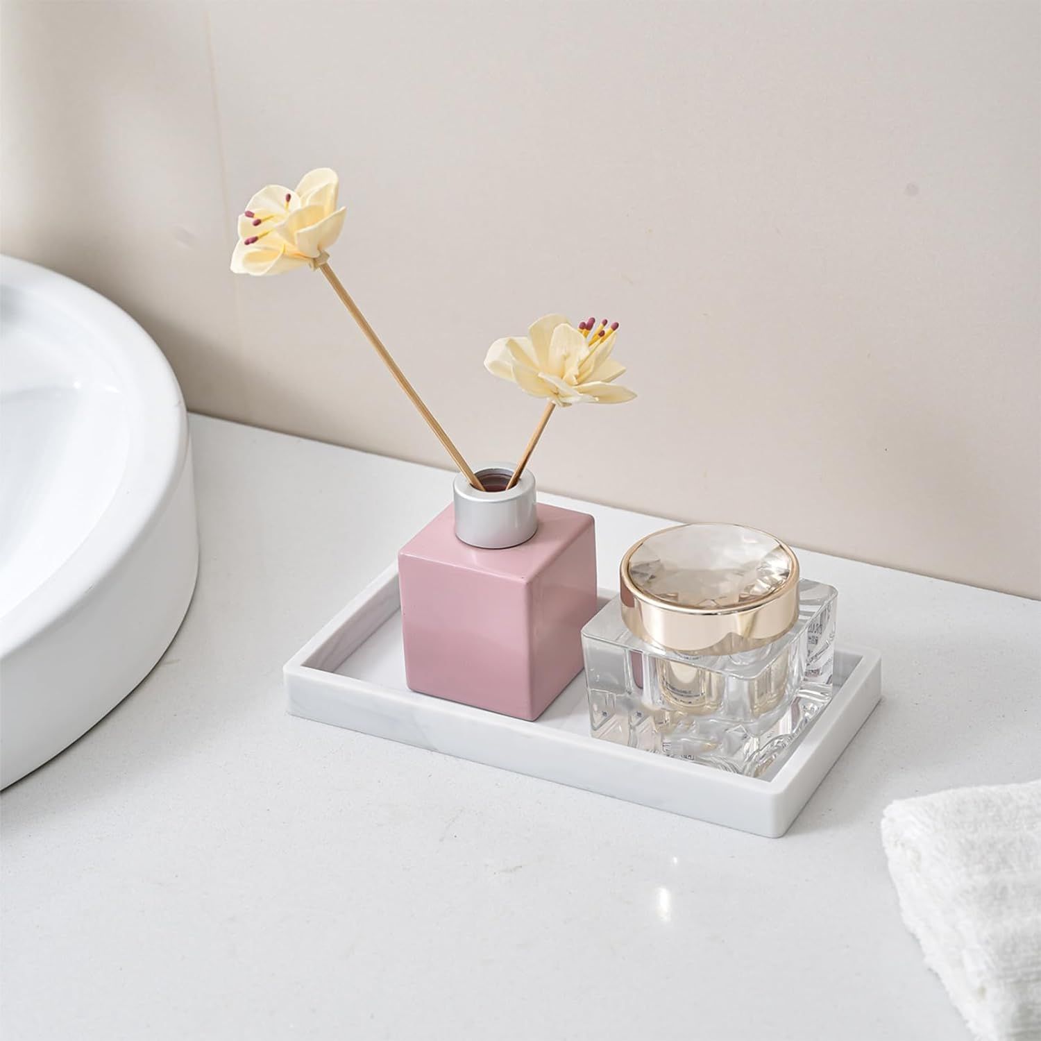 Countertop and Vanity Tray – Small Shatterproof Flexible Bathroom Tray view 3